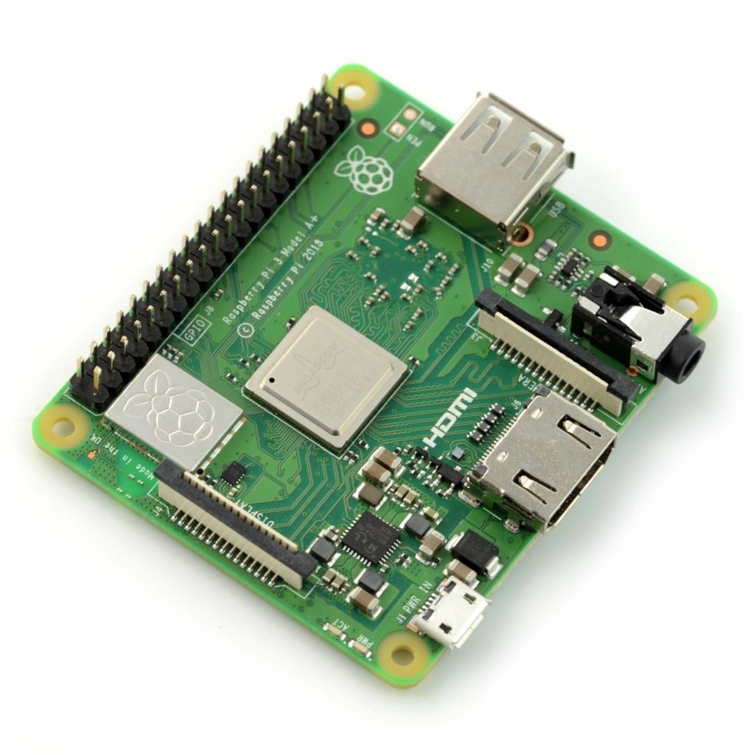 Raspberry Pi 3 model A+ WiFi Dual Band Bluetooth 512MB RAM 1,4GHz Producent Raspberry pi