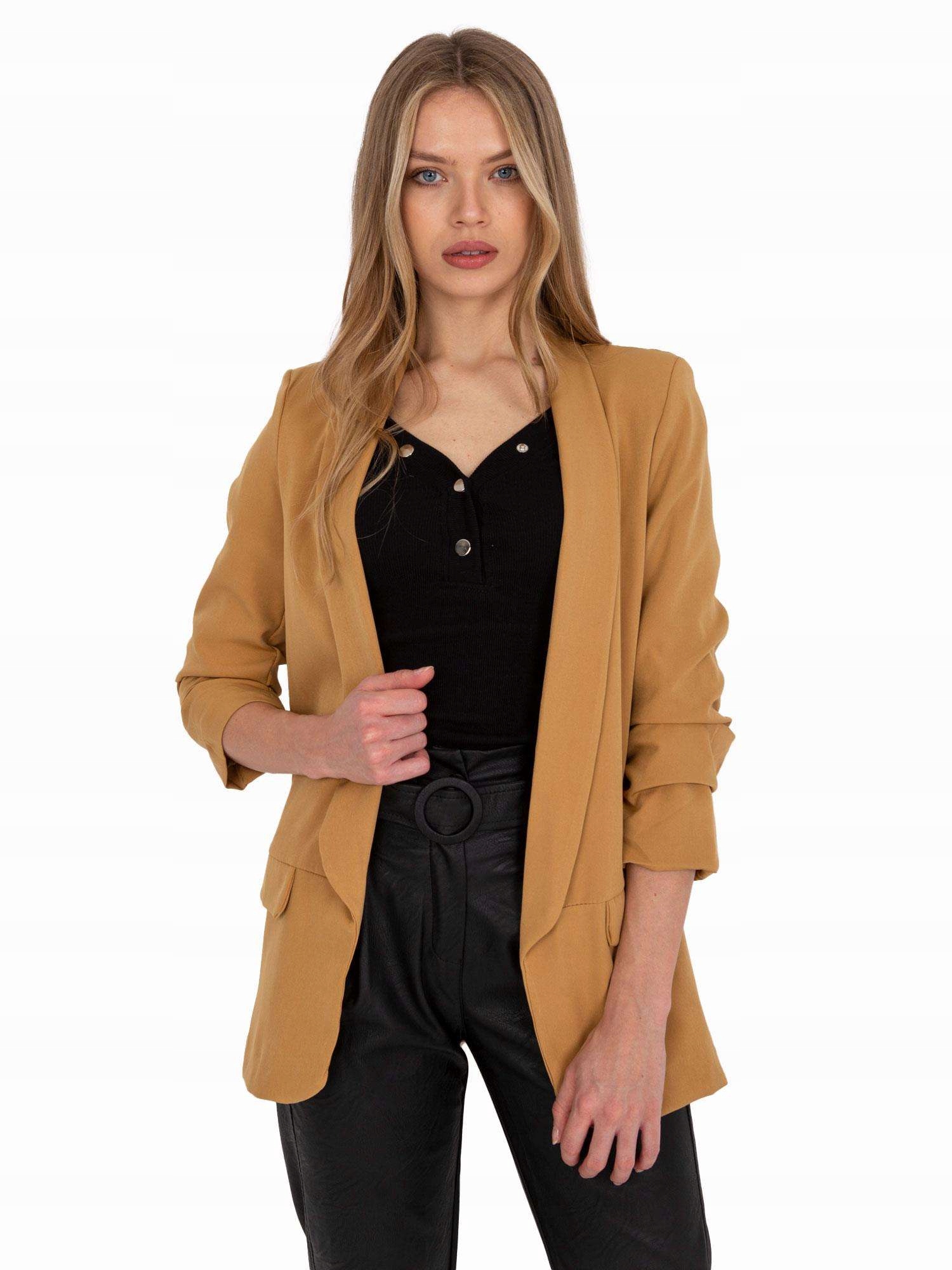 

Elegancka Damska Marynarka bez zapięcia - 2XL