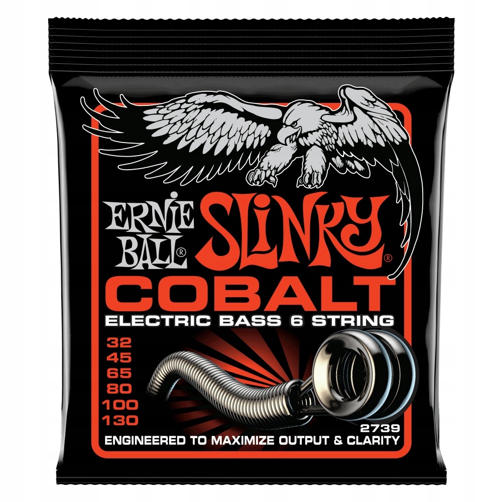 Struny Ernie Ball 2739 Slinky Cobalt (32-130) pro 6strunnou baskytaru