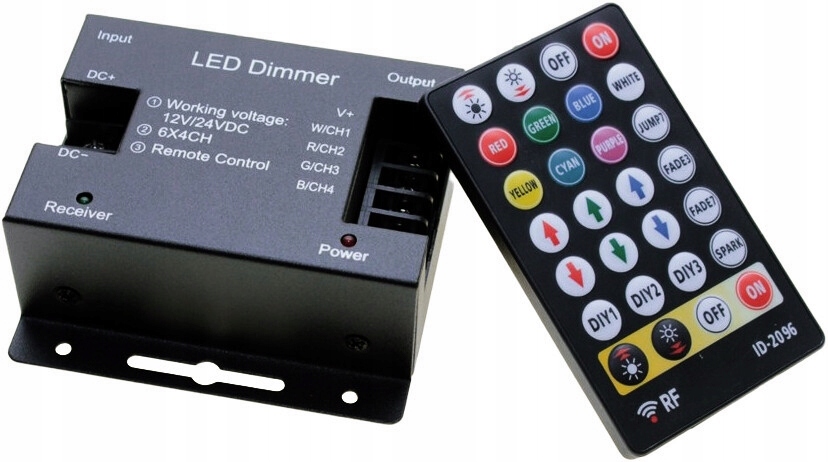 Sterownik LED RGBW 12V 24V DC pilot 288W FV MOCNY!