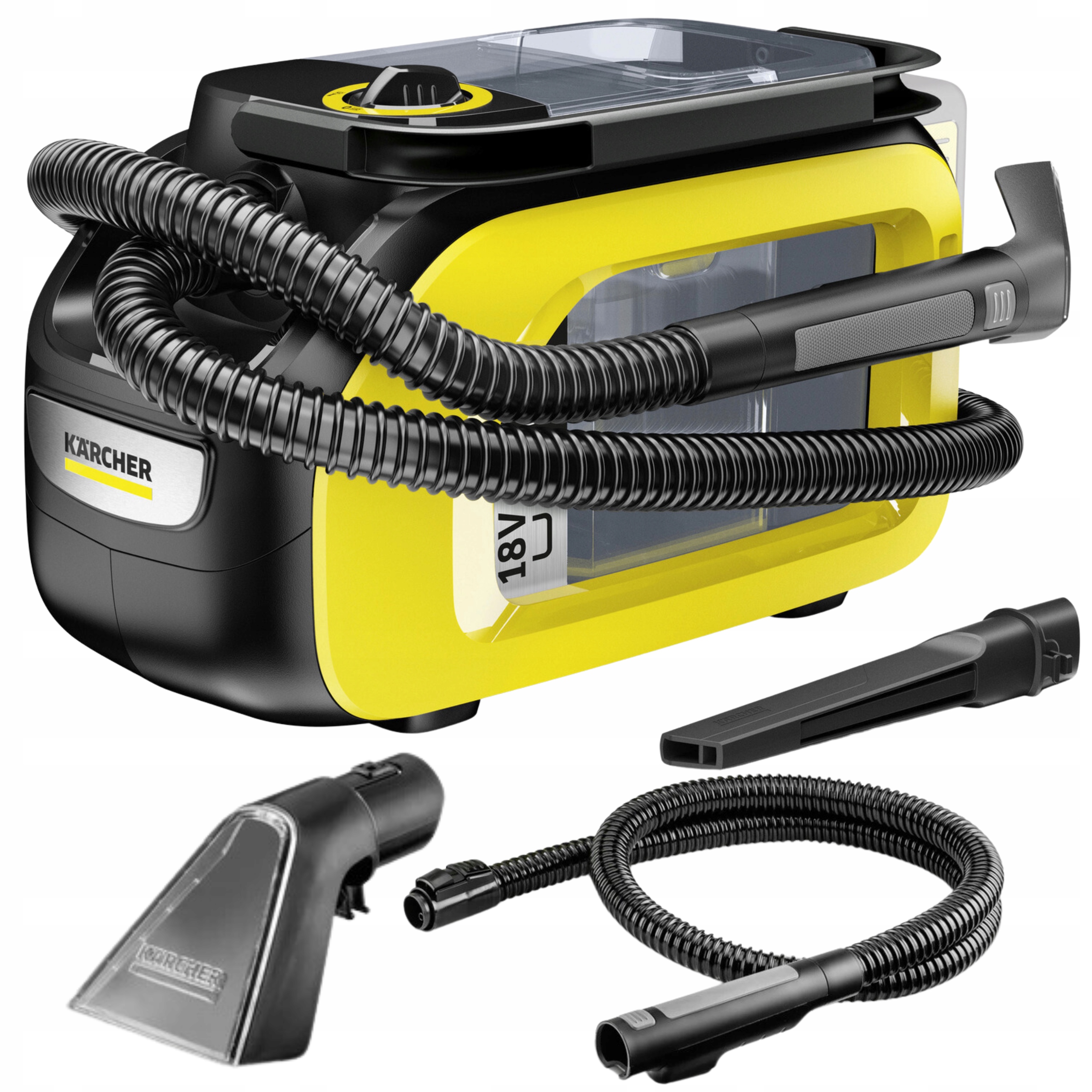 SAMOCHODOWY ODKURZACZ PIORĄCY KARCHER SE 3-18 COMPACT NA AKAMULATOR 180 ...