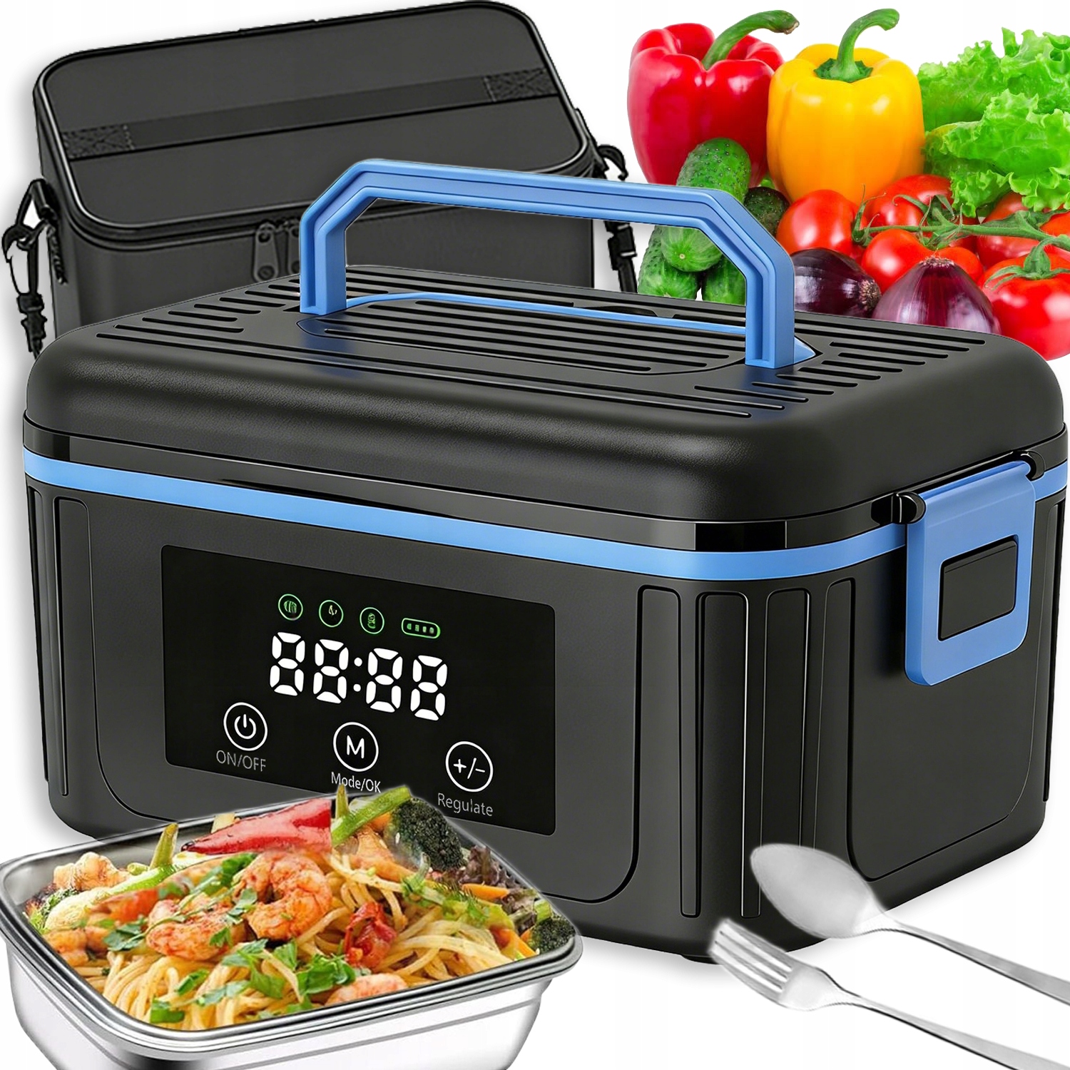 Elektrický Vyhřívaný Obědový Box 1,5 L S Vidličkou A Lžící Pro Domácí Auto