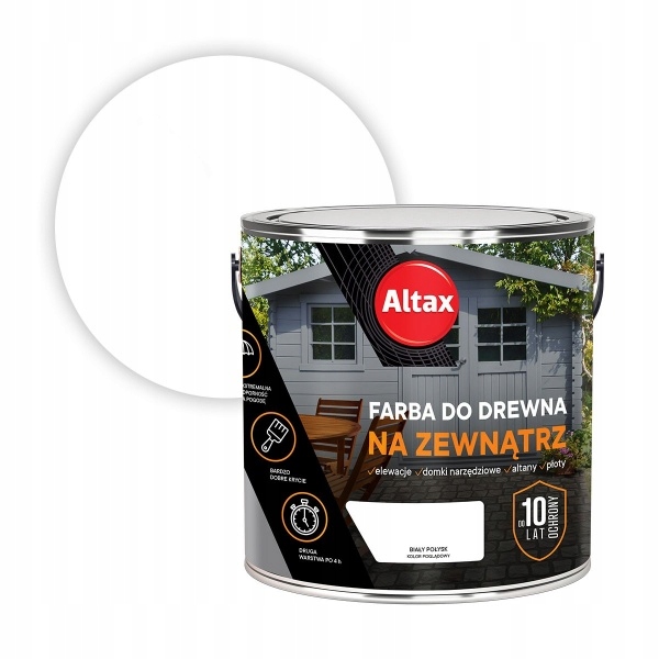

Altax Farba Do Drewna 2,5L Biały Połysk