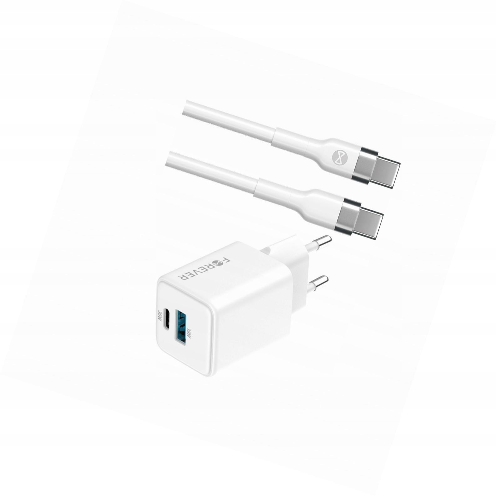 Szybka ładowarka GaN 30W 2 wejścia Usb i Usb-c z kablem do Oppo A78 4G