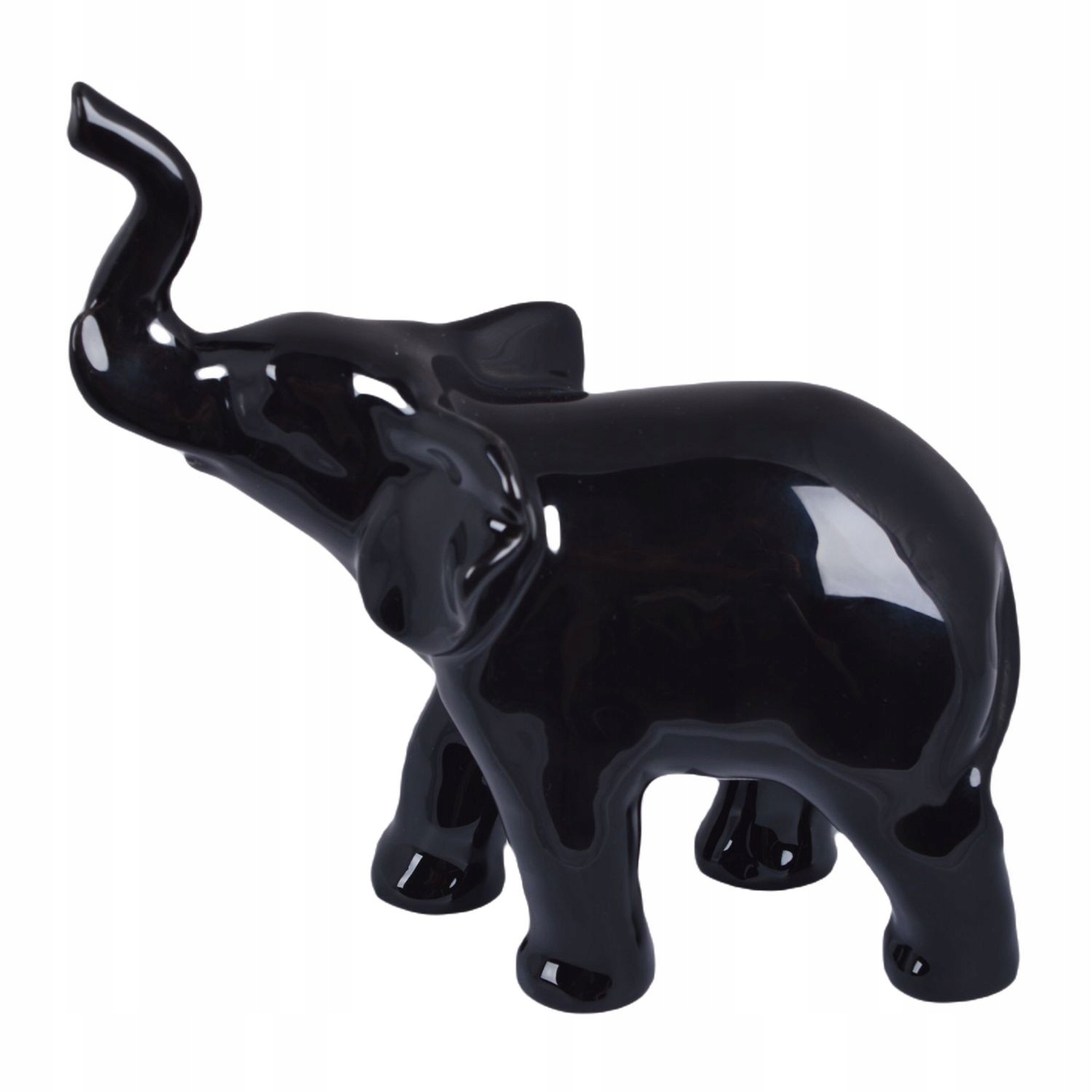 

Słoń słonik czarny ceramiczny figurka 15 cm