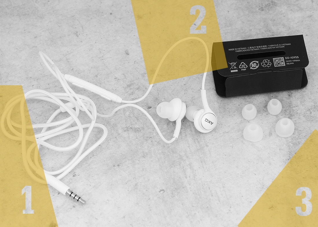 SAMSUNG ORYGINALNE SŁUCHAWKI DOUSZNE AKG EO-IG955 Mikrofon tak