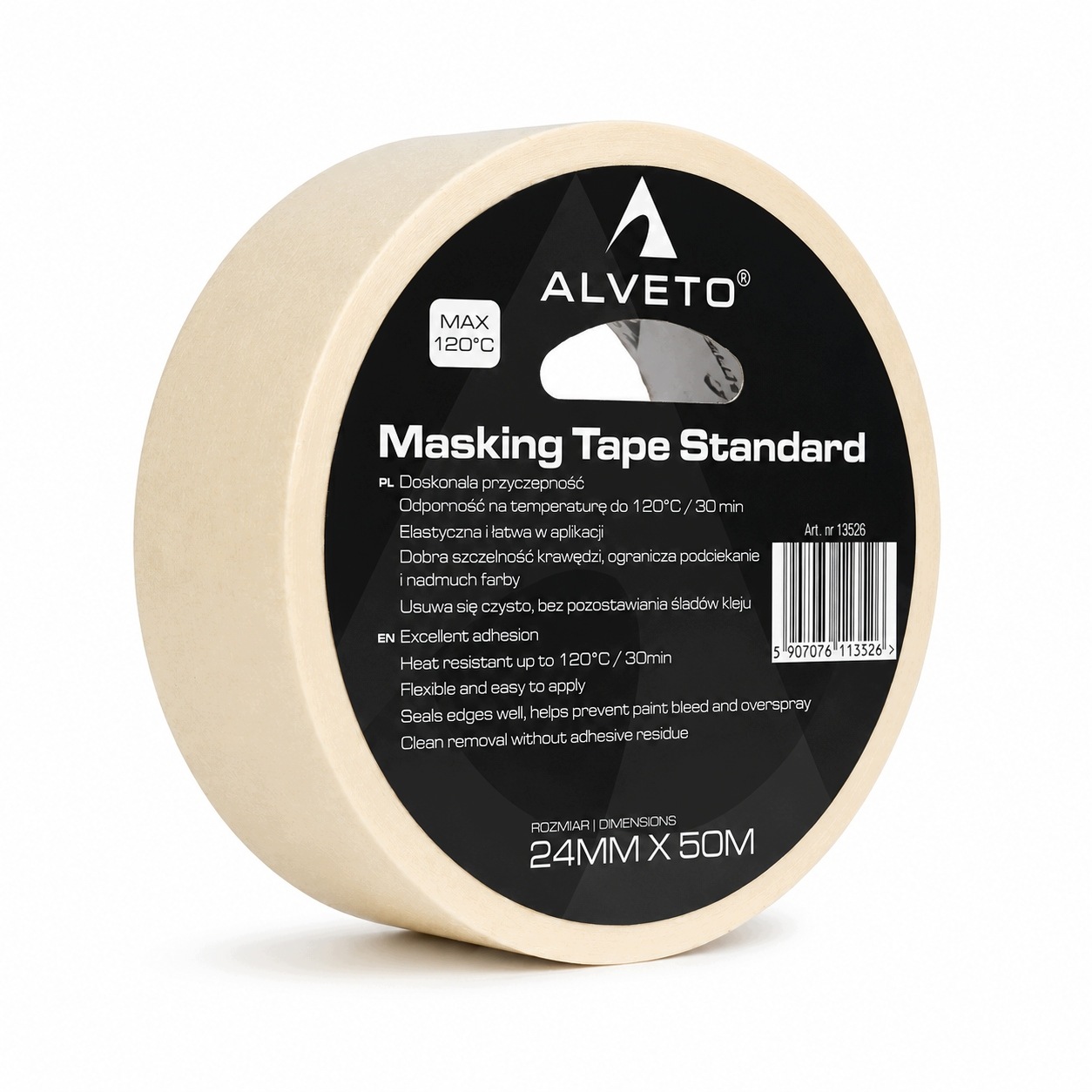 Alveto taśma lakiernicza Standard biała 24mm x 50m