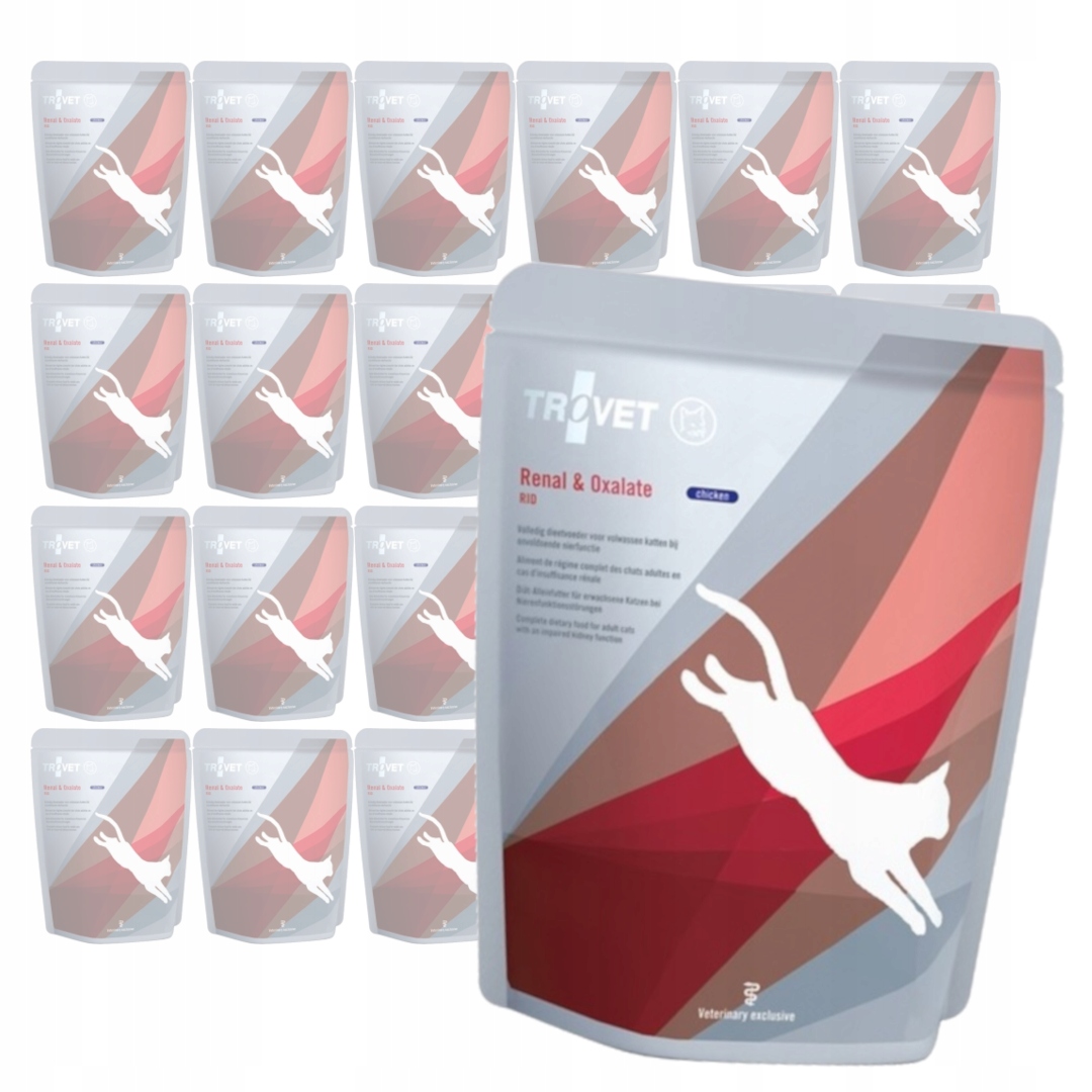 Levně Trovet Renal & Oxalate 24x85g Dietní Vlhké Krmivo s kuřecím masem Pro Kočky