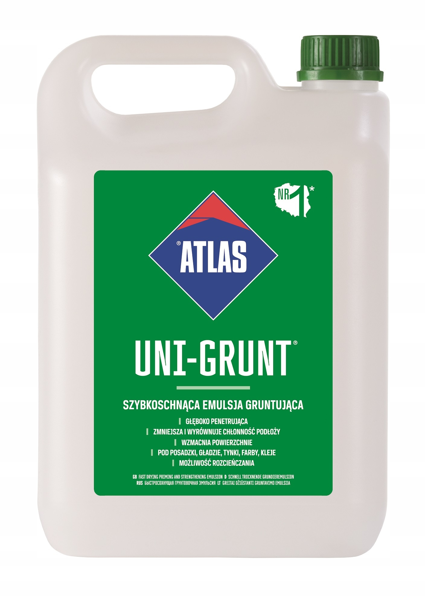 ATLAS UNI-GRUNT EMULSJA SZYBKOSCHNĄCA GRUNT 10KG