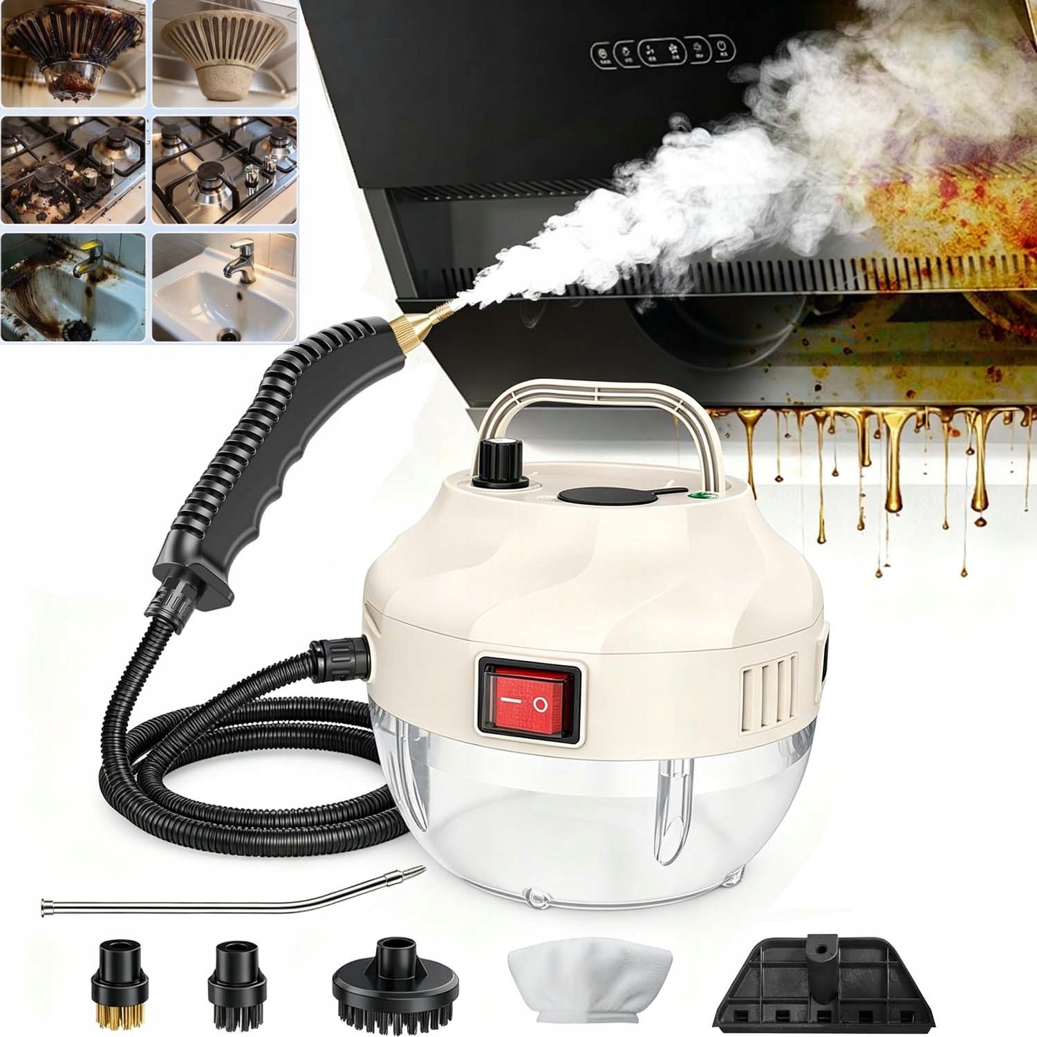 Parní Čistič Vysavač Sada Na Čištění 1500 W