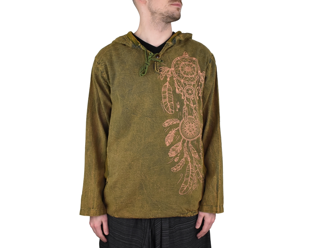 Pánská mikina Lapač snů, zelená