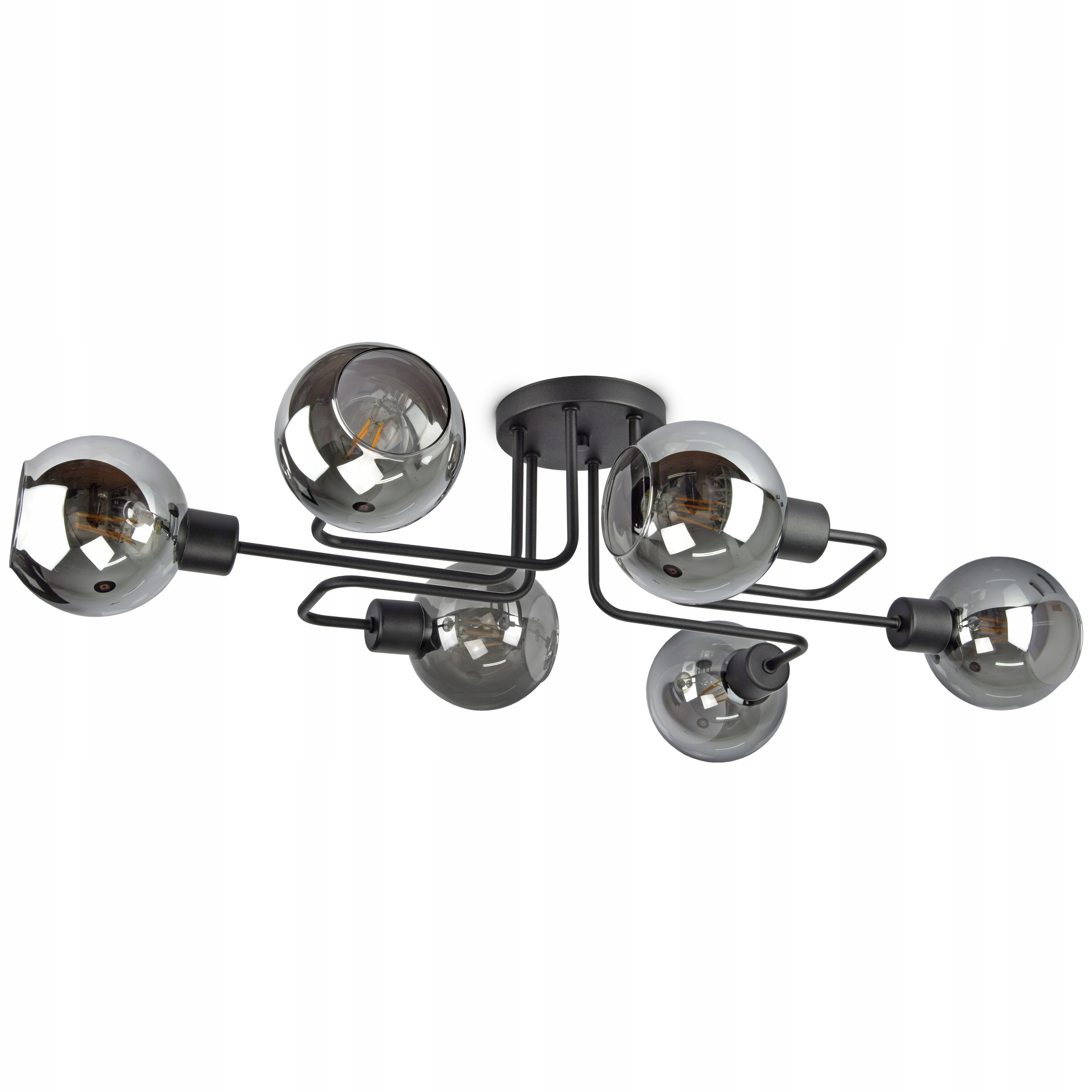 

Szklana Lampa Żyrandol Sufitowa Plafon Edison Kule