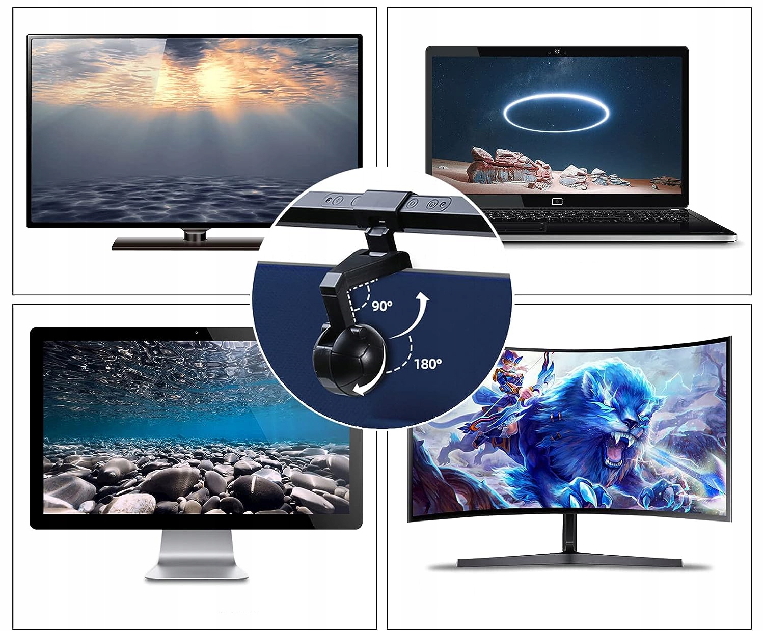 LAMPKA DO KOMPUTERA LAPTOPA UCHWYT NA EKRAN Styl nowoczesny