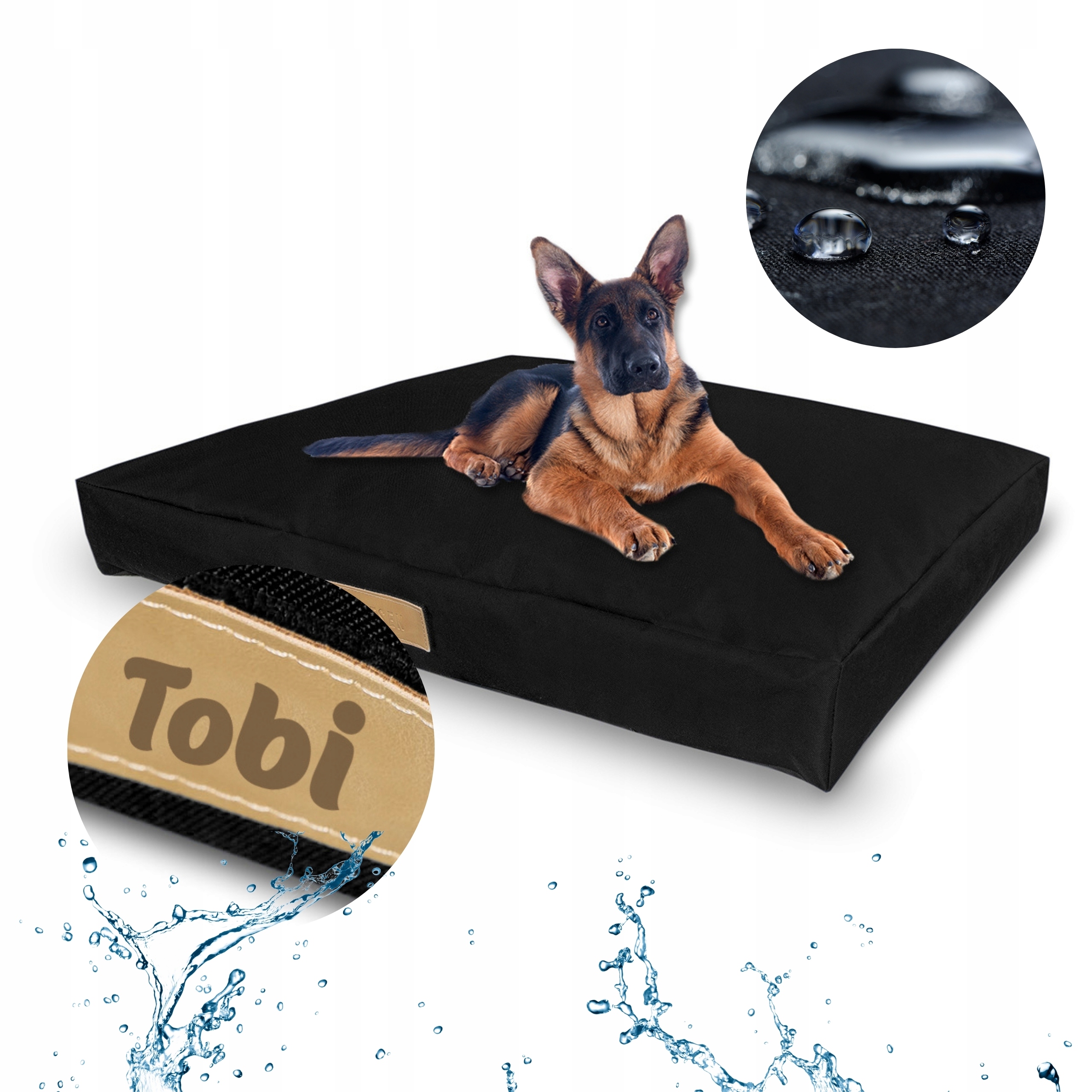 Levně Pelíšek pro psa Potah XXL Vodotěsná Matrace s gravírováním Bonus 110x90