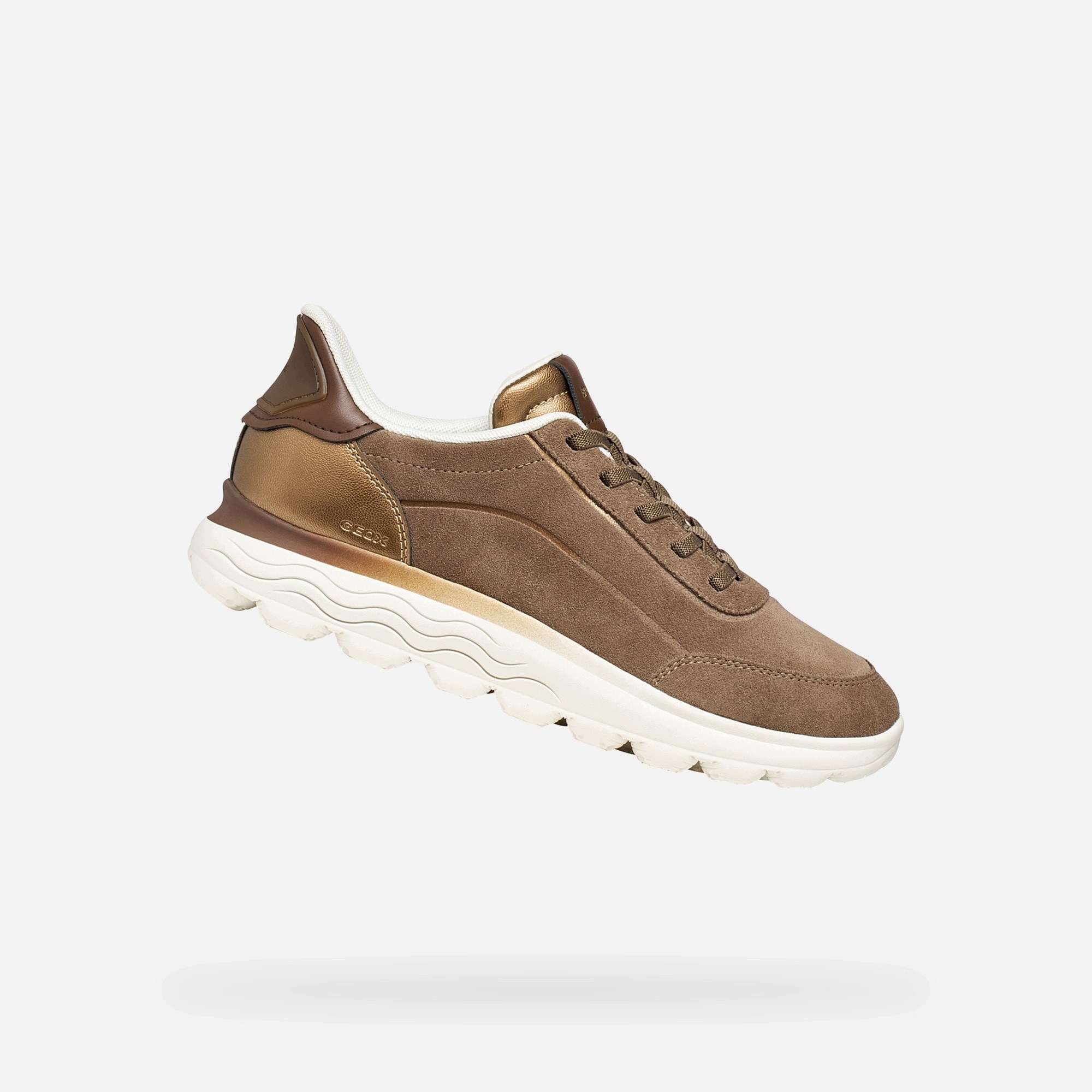 Geox Hnědé dámské tenisky Geox Spherica Plus