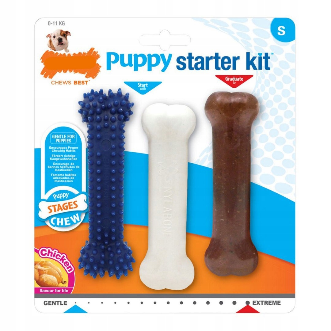Kousátko pro psa Nylabone Extreme Chew Starter Kit Štěňata kuře Nylon T