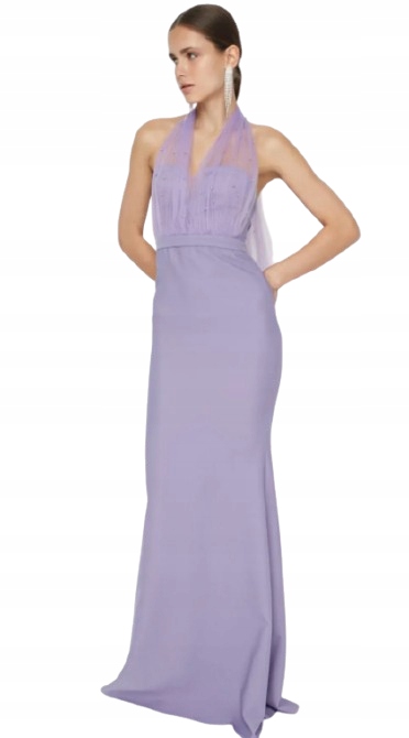 Trendyol Fialové Šaty S Tylem 36 J2E