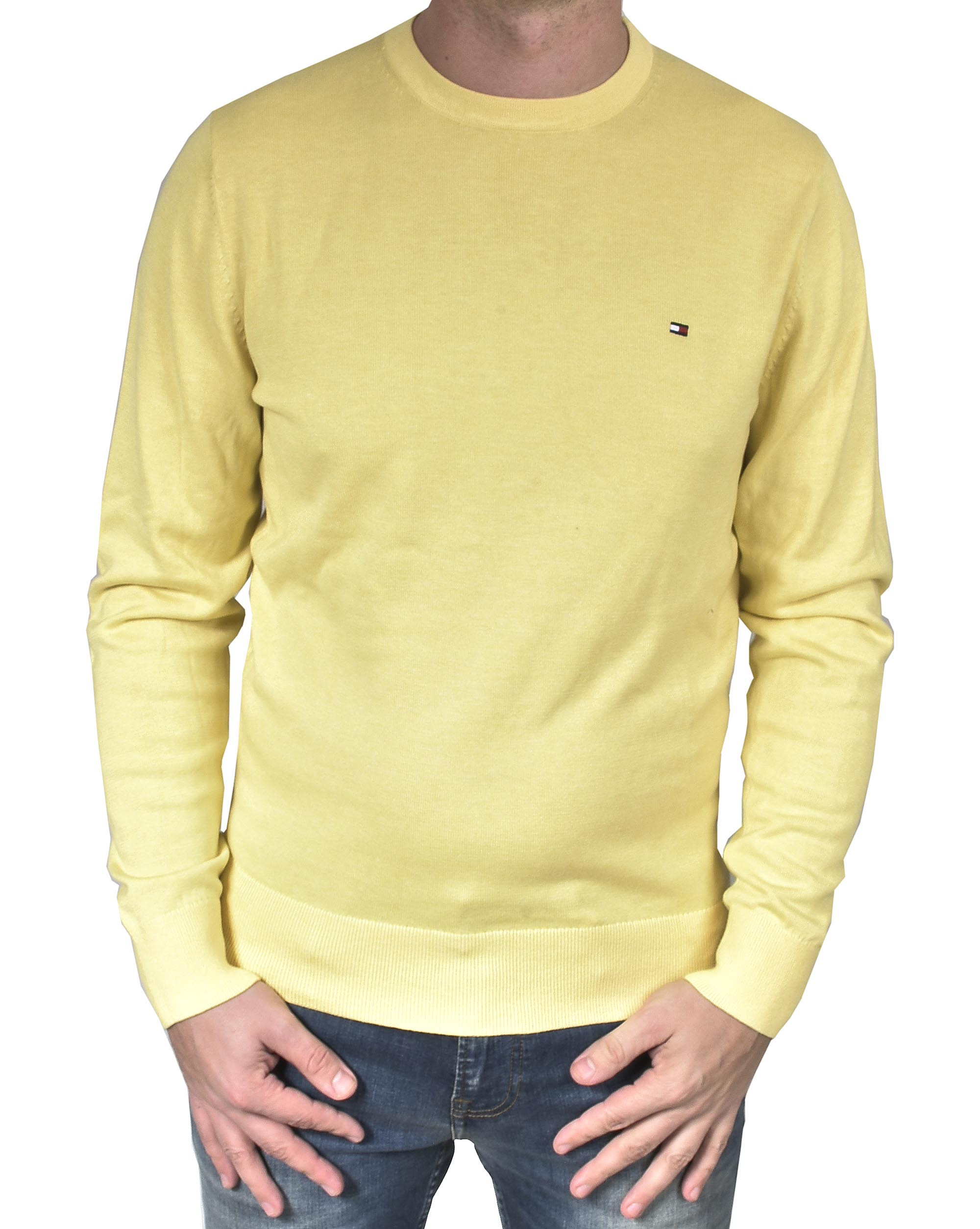 

Tommy Hilfiger męski cienki sweter c-neck M Żółty
