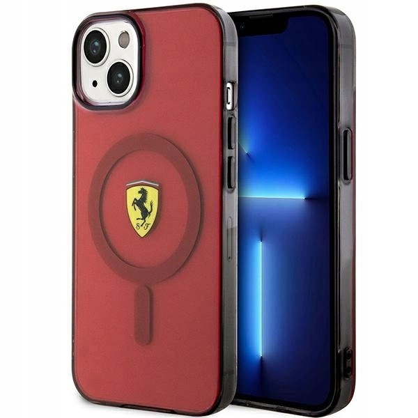 Etui Ferrari Translucent MagSafe na iPhone 14 czerwone