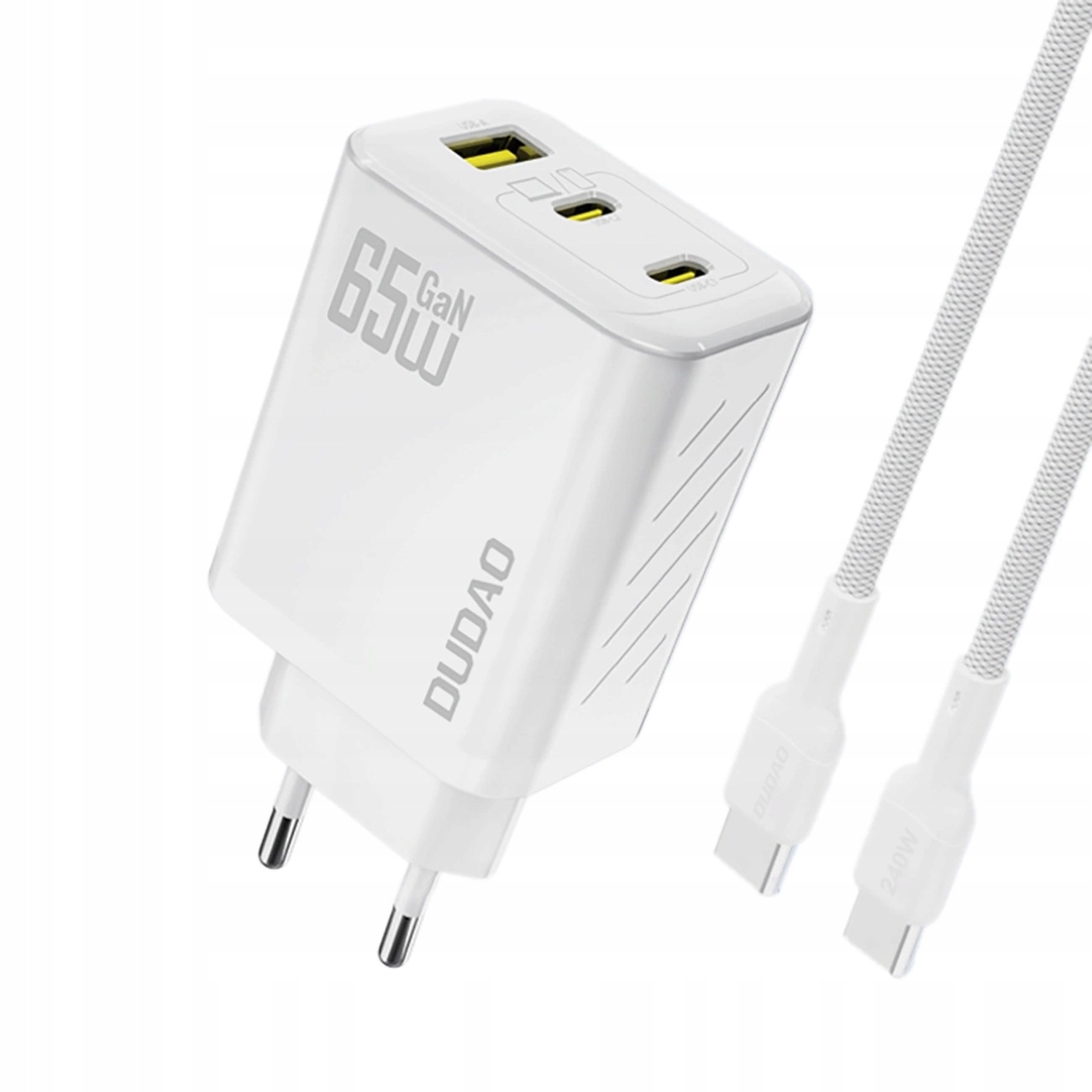 Síťová nabíječka Dudao A29C 65W GaN kabel Usb-c bílá