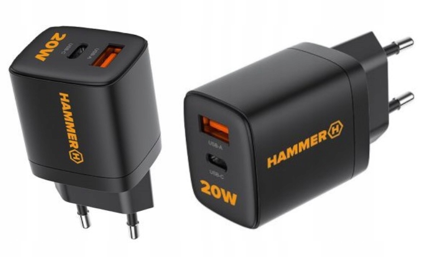Ładowarka sieciowa HAMMER USB typ C 3000 mA 5 V HRCD1 + Kabel Baseus 100W Kod producenta HRCD1