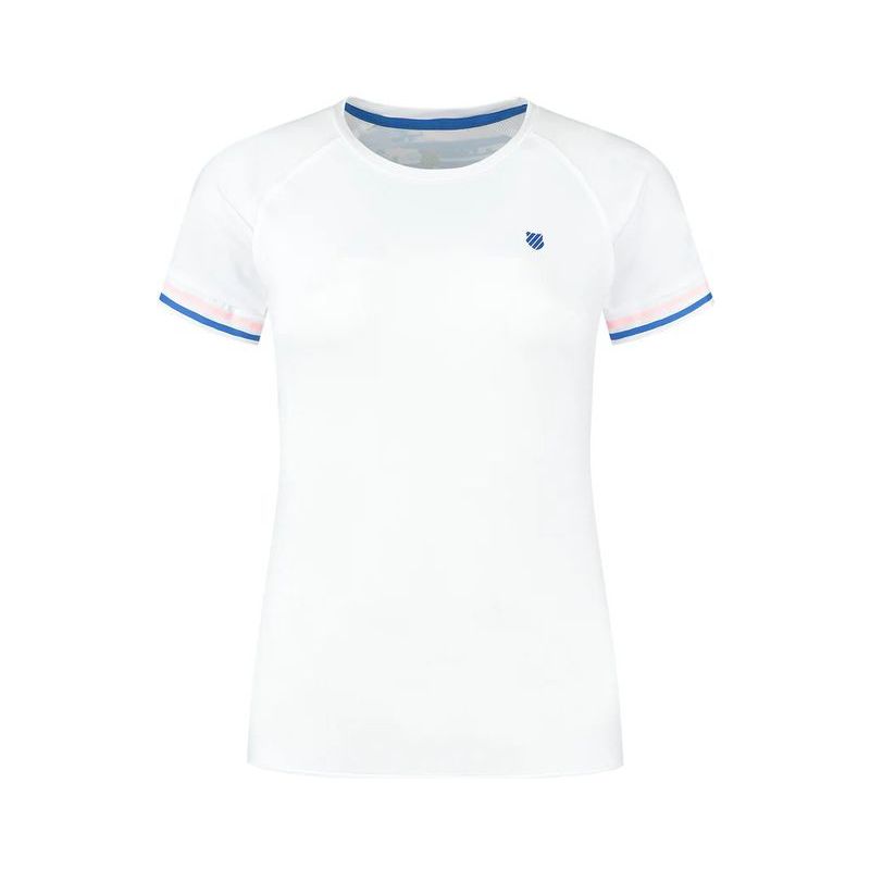 Dámské Tričko K-swiss Tac Hypercourt Round Neck Top Women White/print Xs