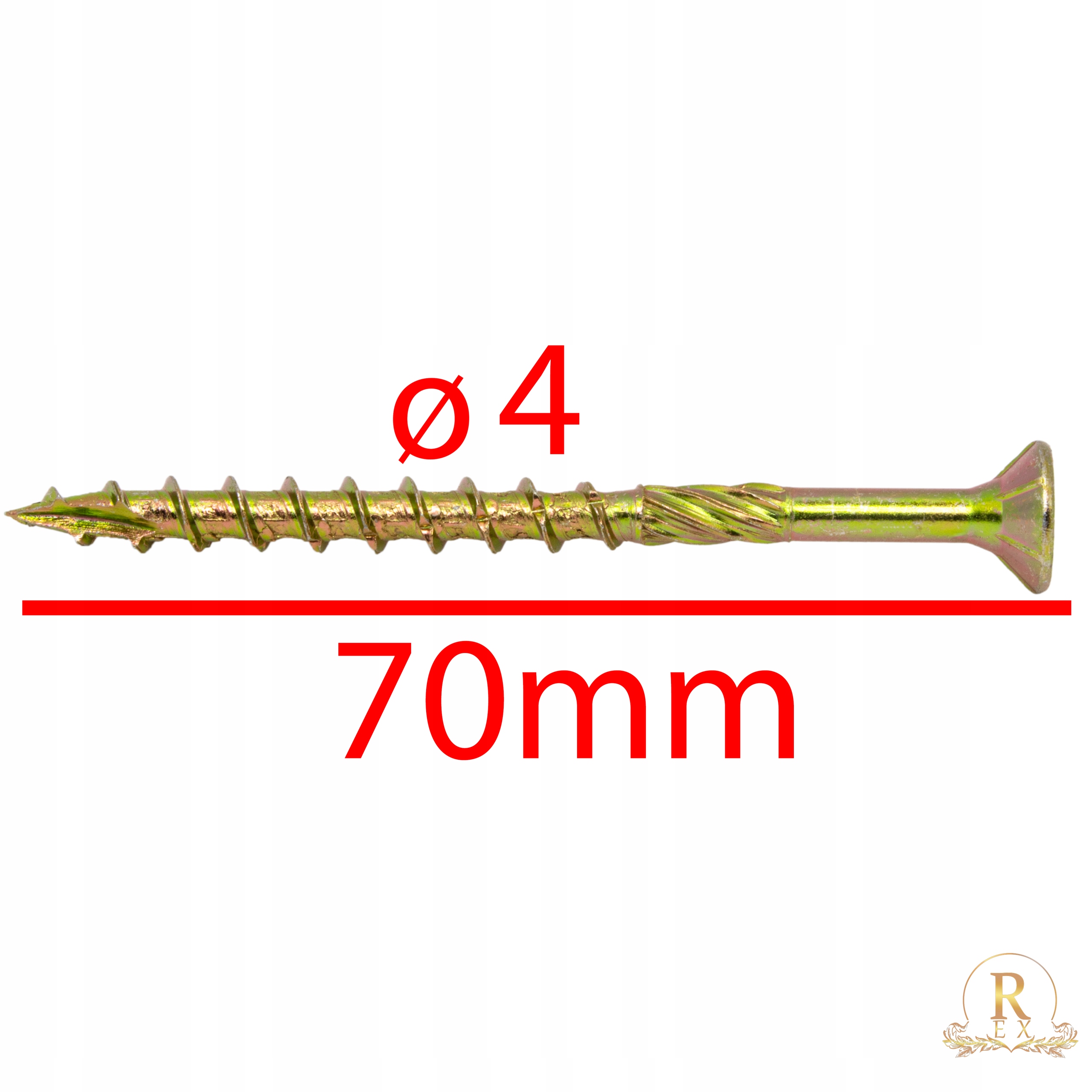 WKRĘTY CIESIELSKIE 4X70 WKRĘT DO DREWNA Z ŁBEM STOŻKOWYM TORX 200SZT Kod producenta WCS470