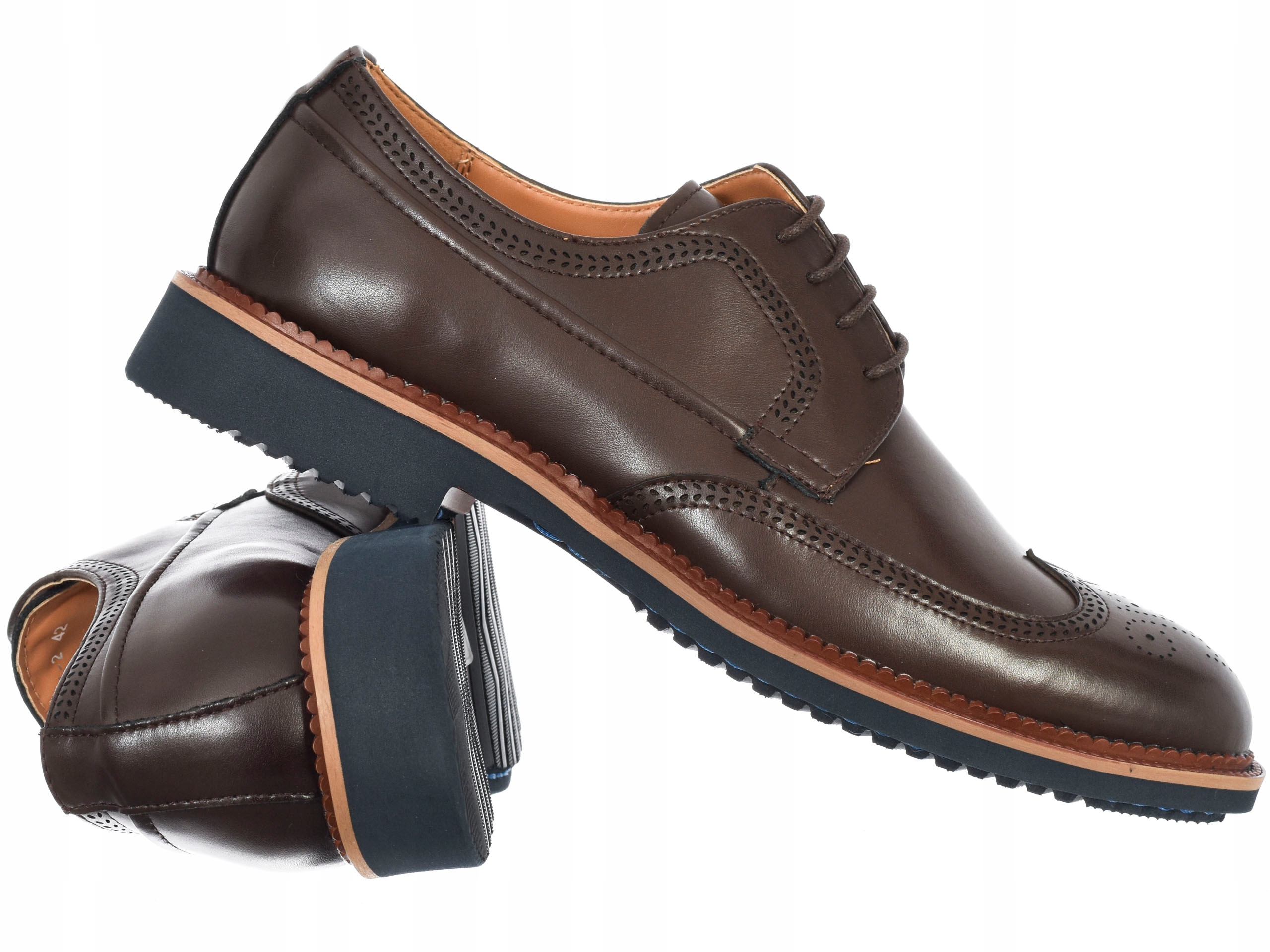 B Originals Společenské Boty HA230834A-2/BROWN, přírodní kůže