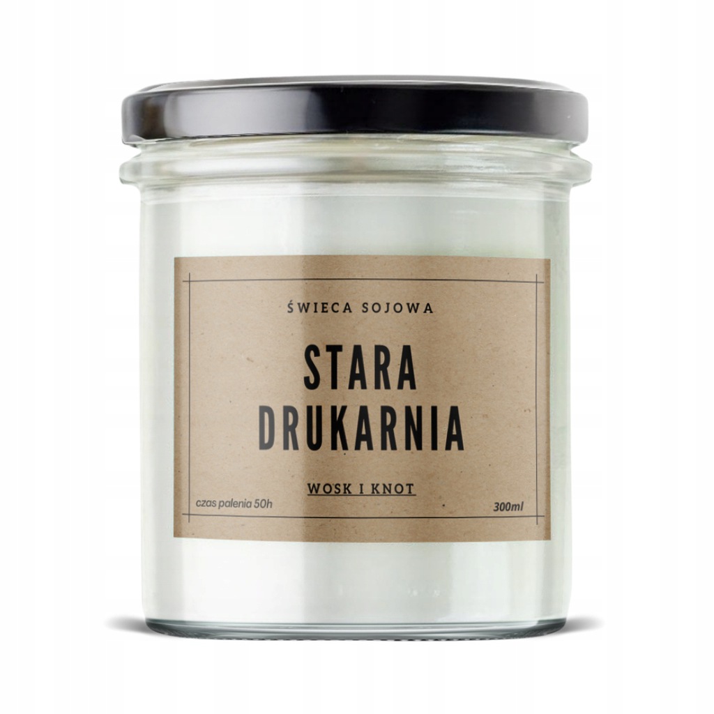 

Świeca sojowa Stara Drukarnia ekologiczna 330ml