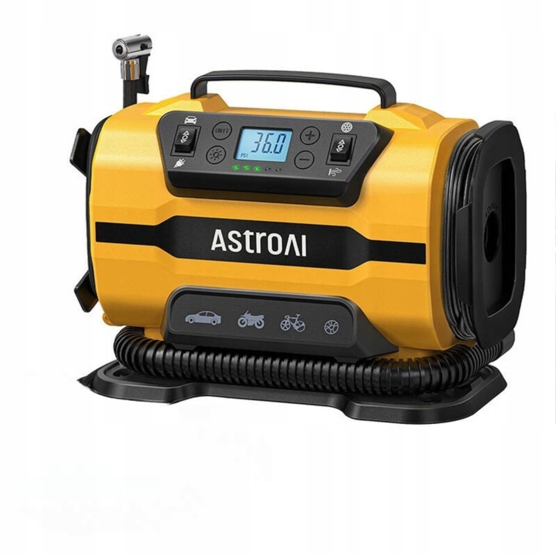 Kompresor Air Pump Auto 12V Astroai Inflator LCD 150 Psi