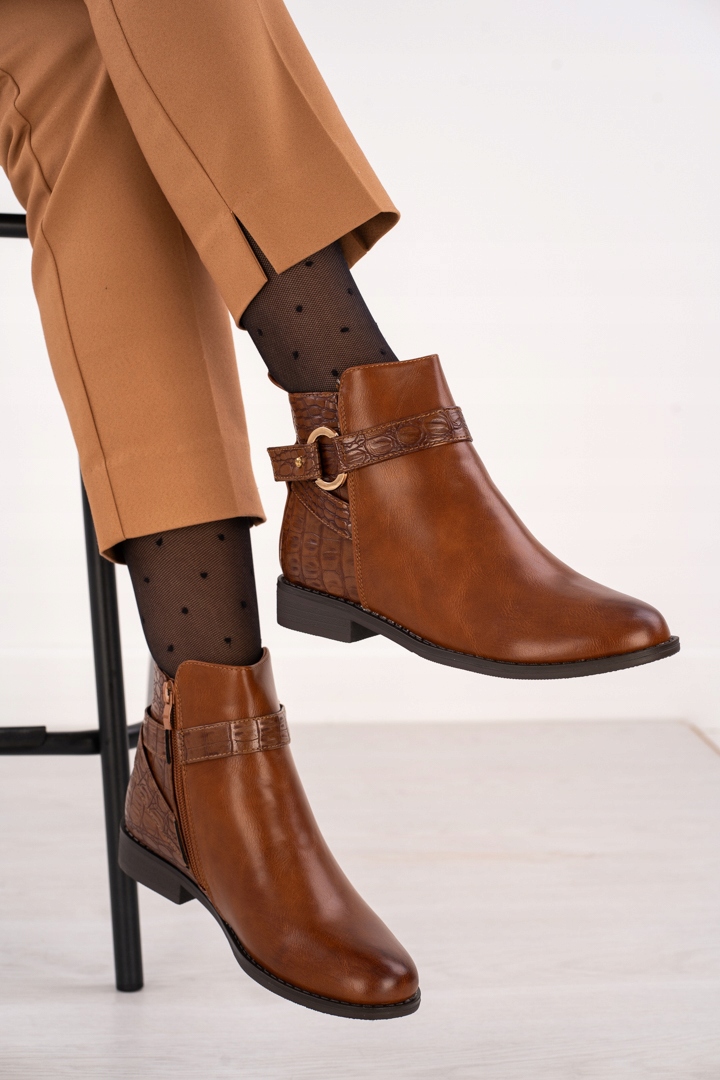 Brązowe botki sztyblety damskie 37 Rozmiar 37