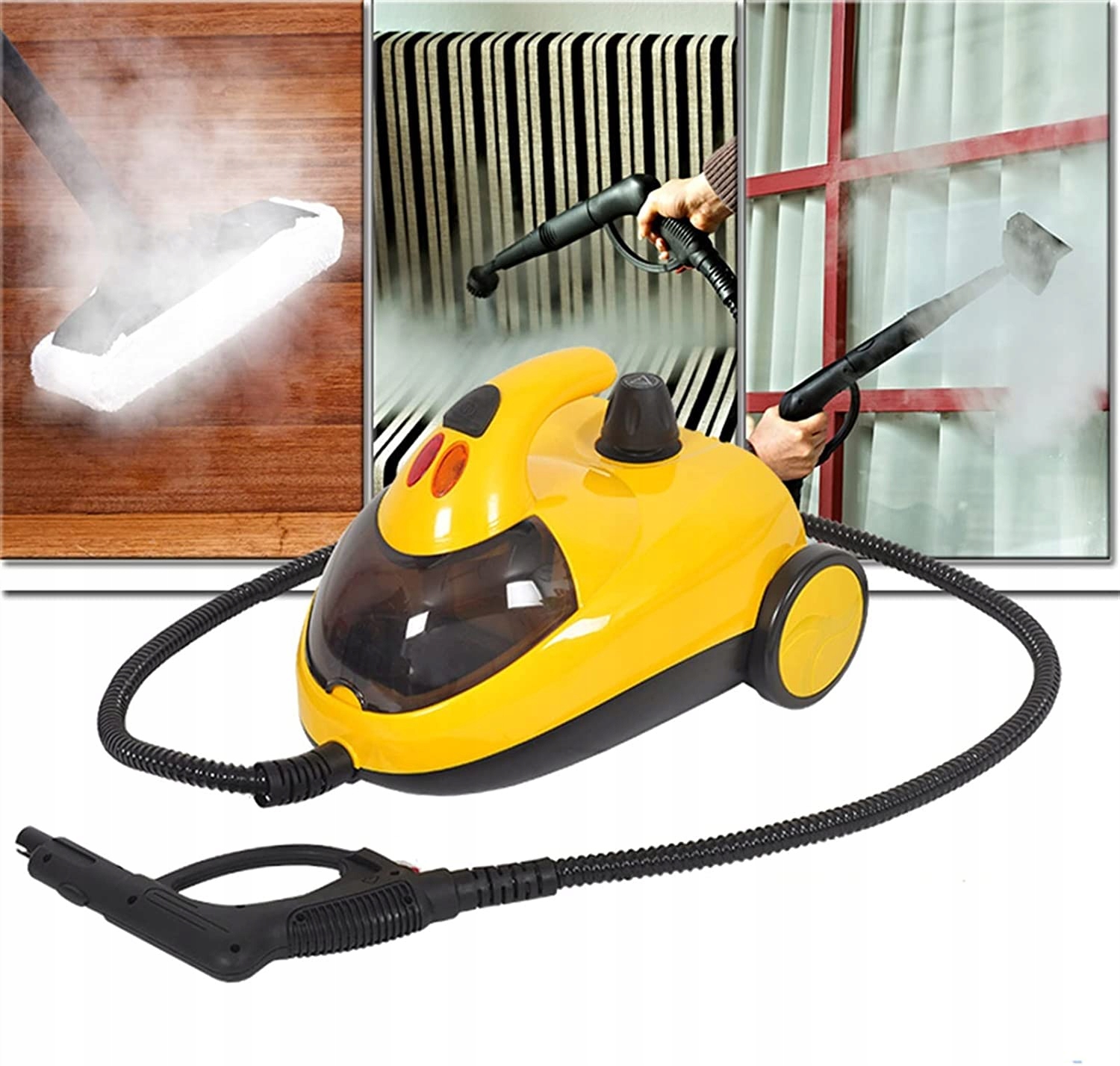 Myjka Parowa Ciśnieniowa Quigg, 4 bar 1500W Do Podłóg, Okien, Aut, Mebli Kod producenta 1012605