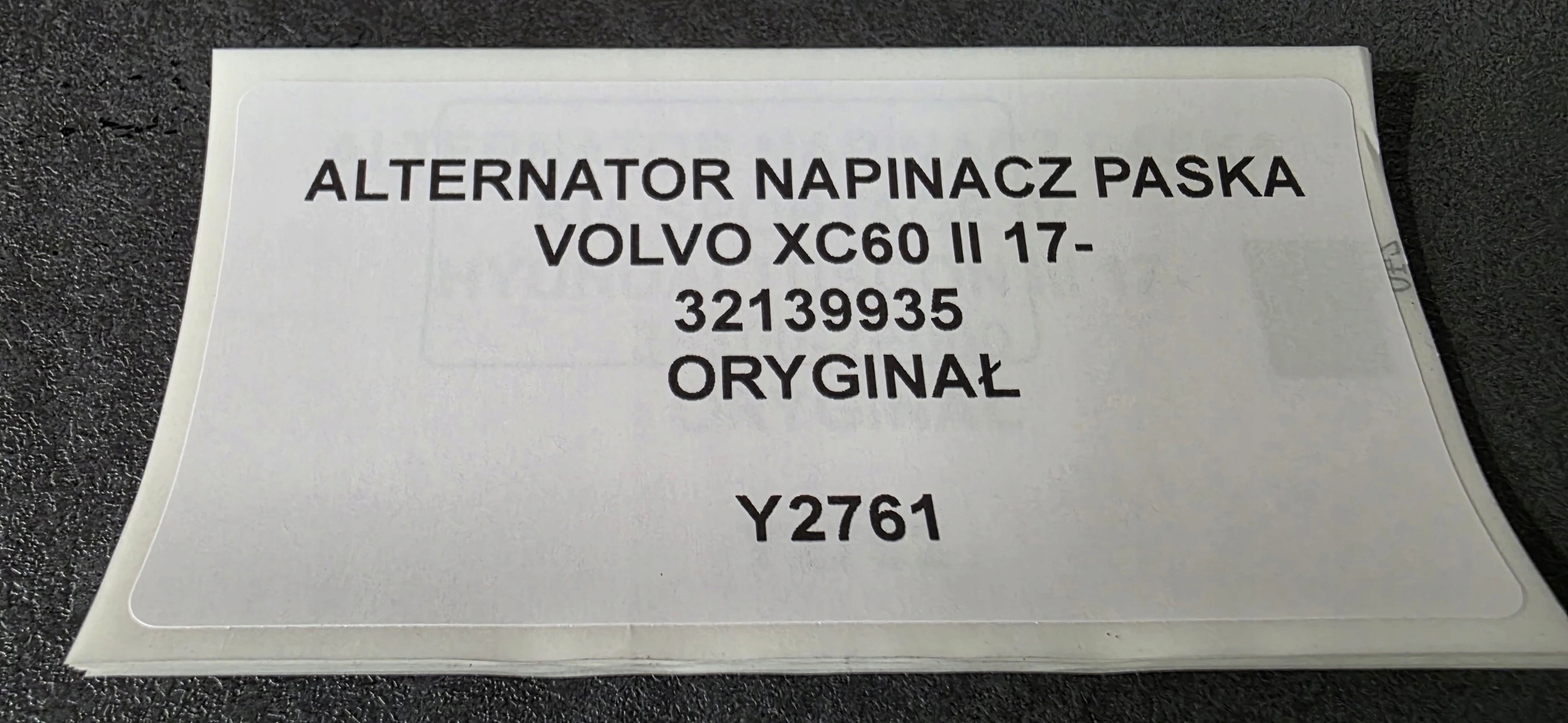 alternátor španovákem VOLVO XC60 II 17- originál 32139935