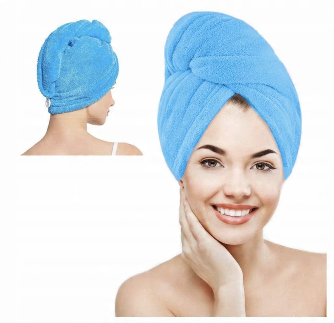 

Ręcznik na głowę turban do włosów szybkoschnący