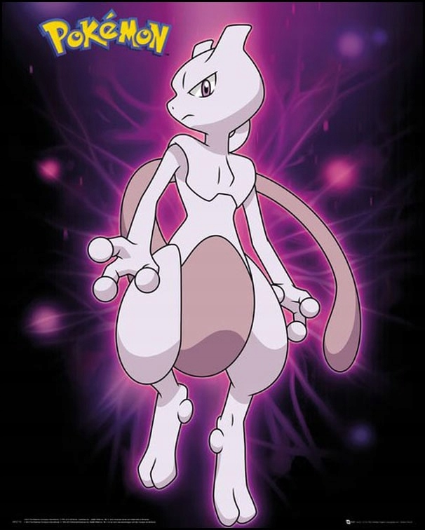 Pokémon Mewtwo - plakát 40x50 cm za 142 Kč - Allegro