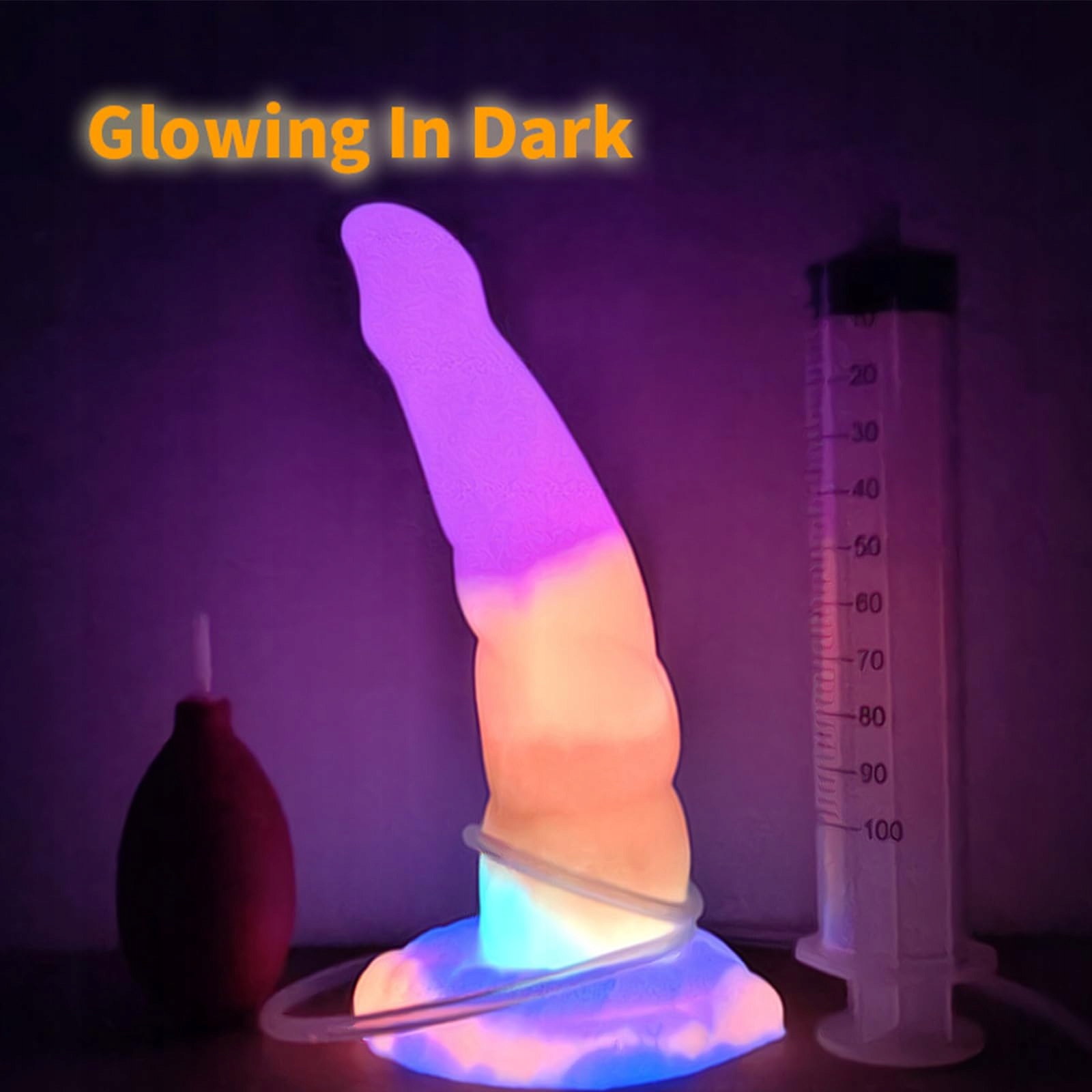 LZMYZ Realistyczny Świecący Dildo z Przyssawką Silikonowy Analny Plug — miniatura 5