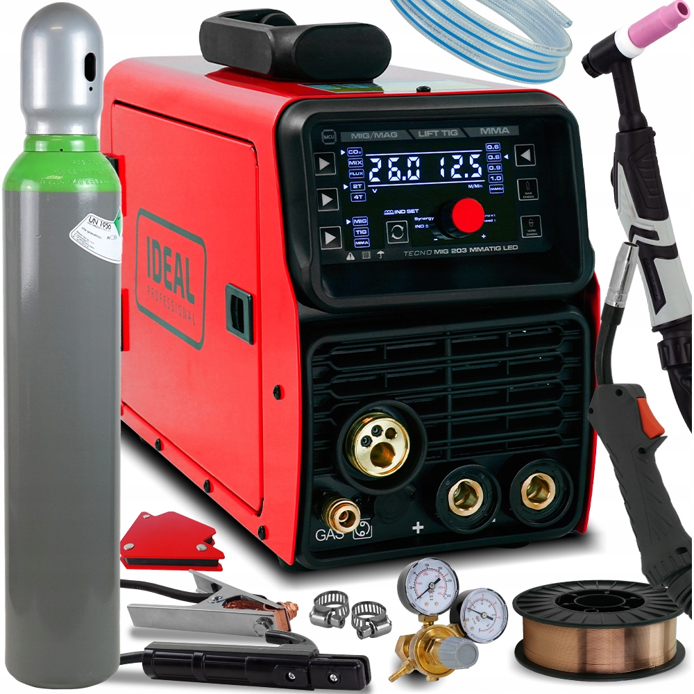 Spawarka Migomat Ideal Tecnomig 203 Synergia Mig Mag Tig Mma CuSi3 230V