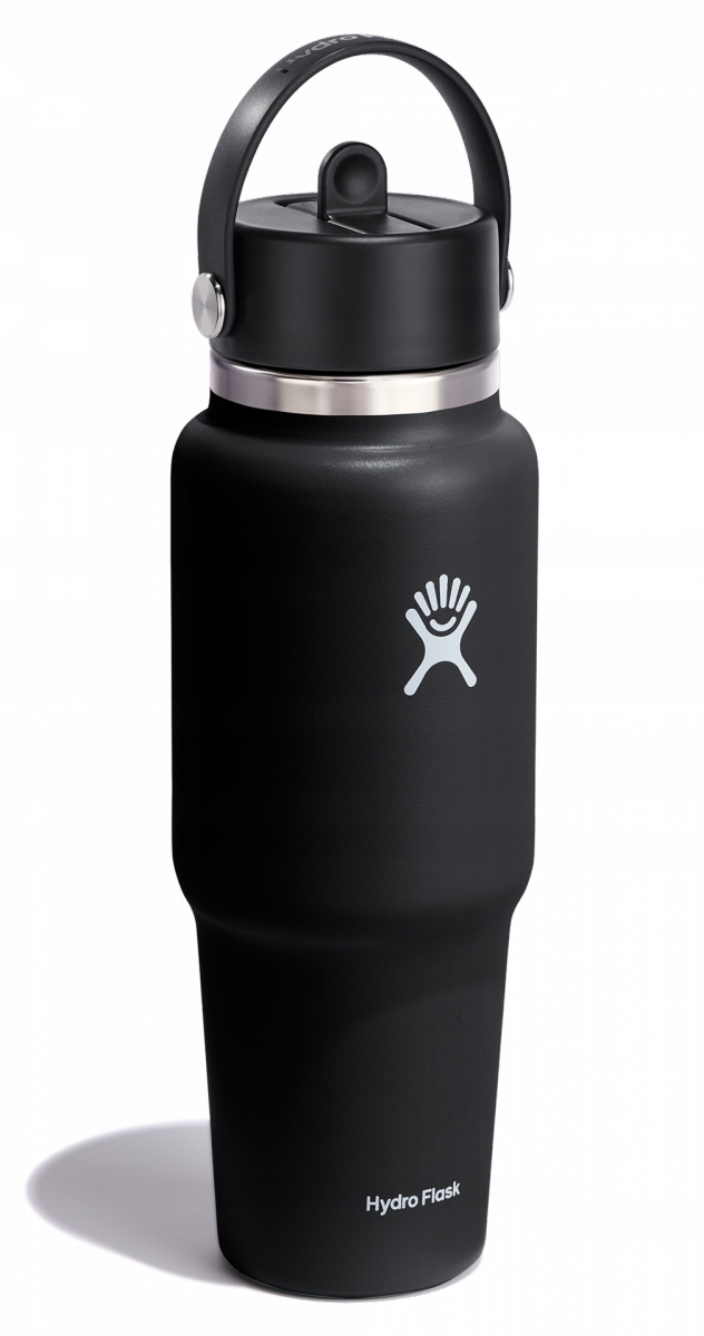 Hydro flask Lahev 32oz Wid Flex Straw Travel Bootle Black