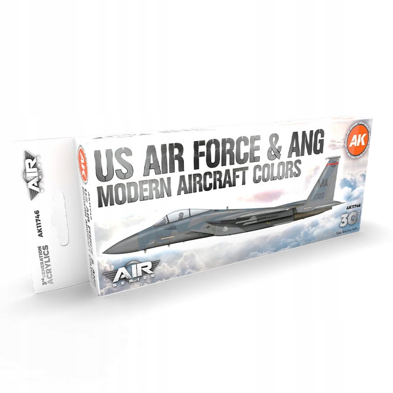 Ak Interactive 11746 Sada barev pro moderní letadla Us Air Force & Ang