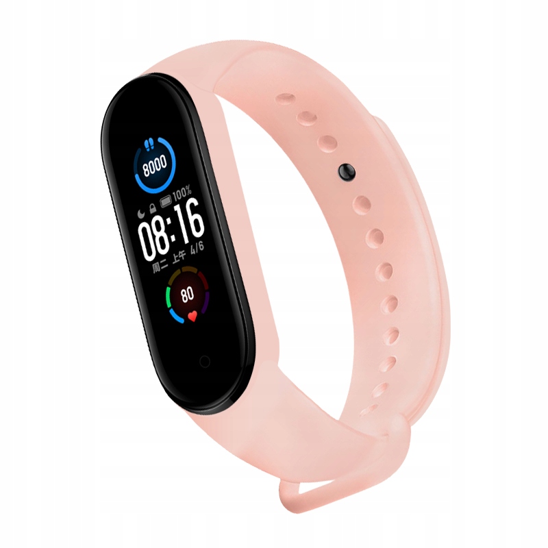 ZESTAW 5x OPASKA PASEK XIAOMI MI BAND 3 4 OPASKA MIBAND ZAMIENNA KOLORY Długość 250 mm