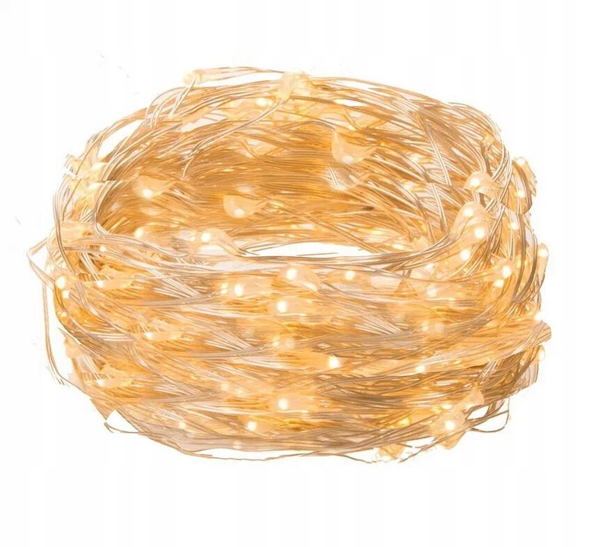

Lampki Druciki 20 Led Na Baterie Białe Ciepłe