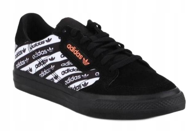 Adidas Pánské sportovní tenisky Continental Vulc černé pohodlné 42 Eu