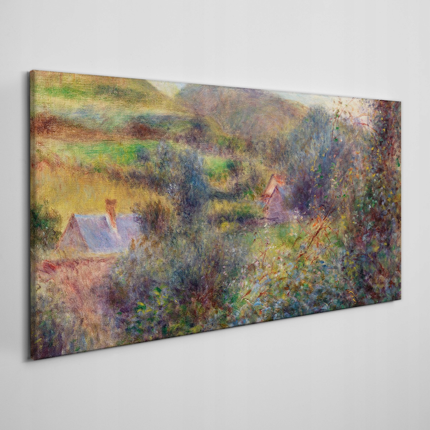 

Foto-obraz na ramie płótno Las wieś domy 140x70 cm