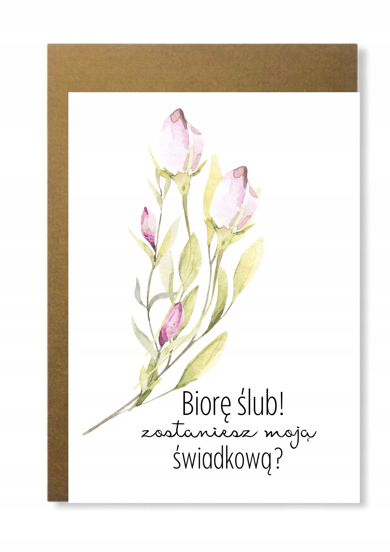 Kartka dla świadkowej prośba o świadkowanie ślub