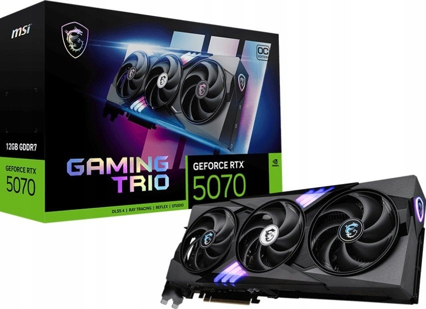 Karta graficzna NVIDIA MSI GeForce RTX 5070 Gaming Trio OC 12GB GDDR7 DLSS4