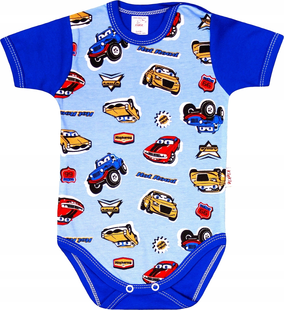 

Body Krótki rękaw 100% Bawełna Auta r 80 Klekle