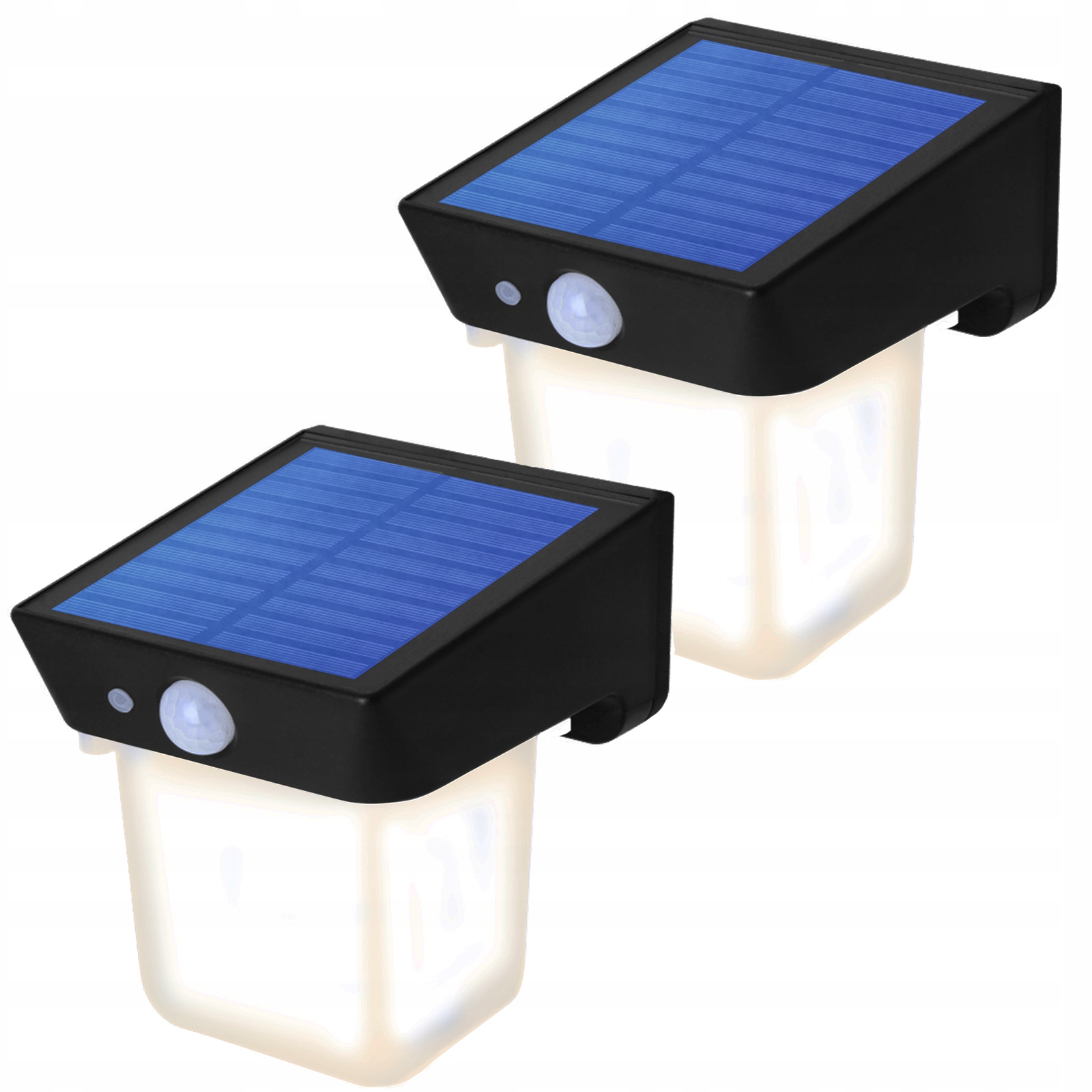 2x Led solární zahradní lampa Fasádní nástěnné svítidlo Snímač pohybu soumraku