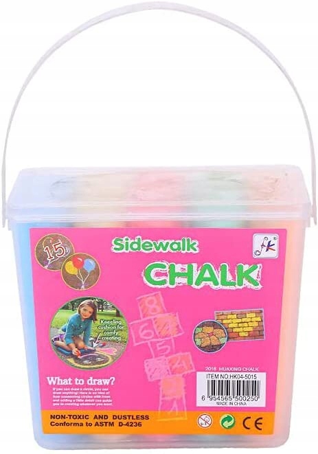 

Gruba Kreda Chodnikowa 15 Szt Żywe Zmywalna