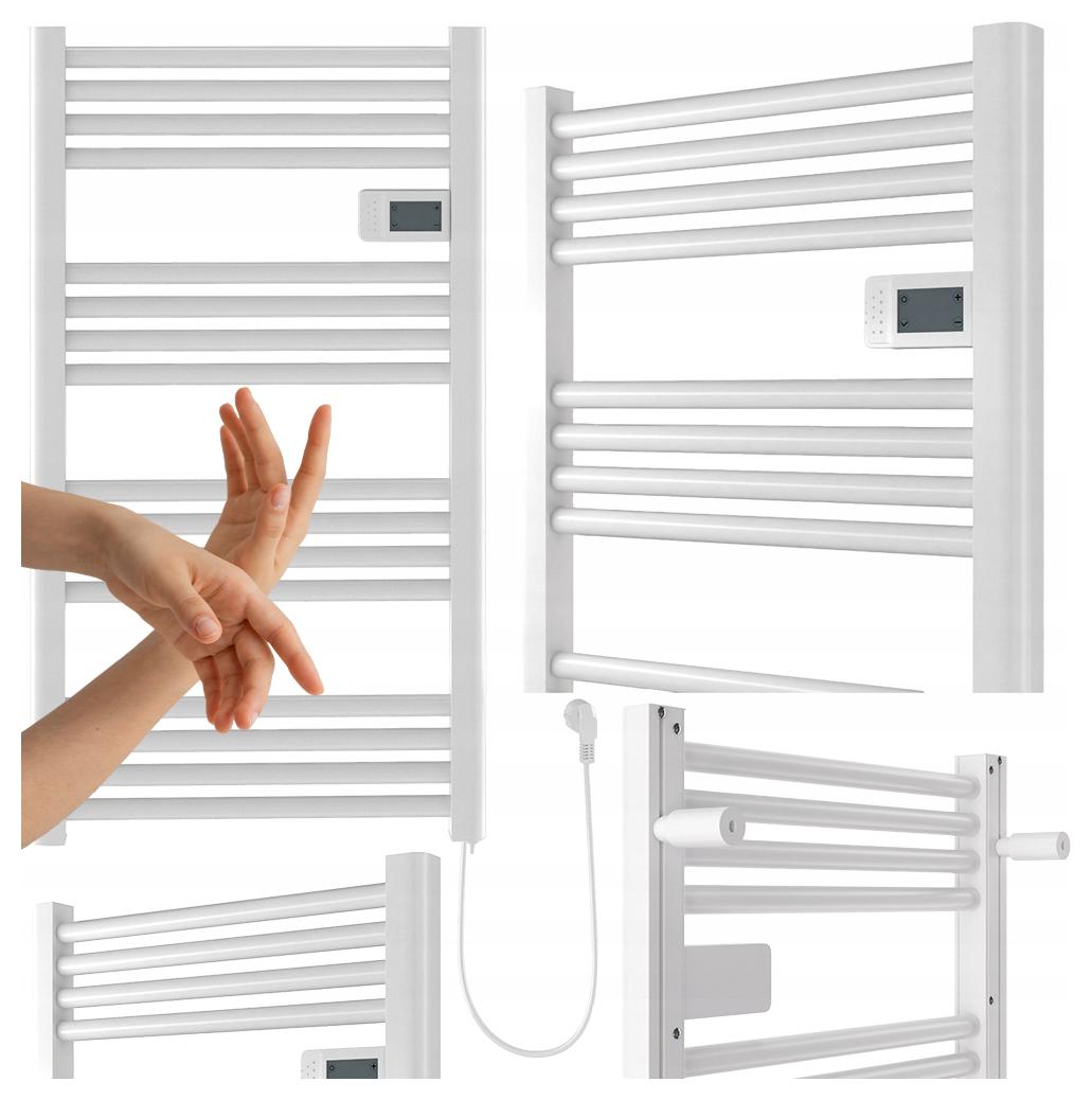 Elektrický Kúpeľňový Radiátor s termostatom Biely 500W Kalorifer 3 Režimy