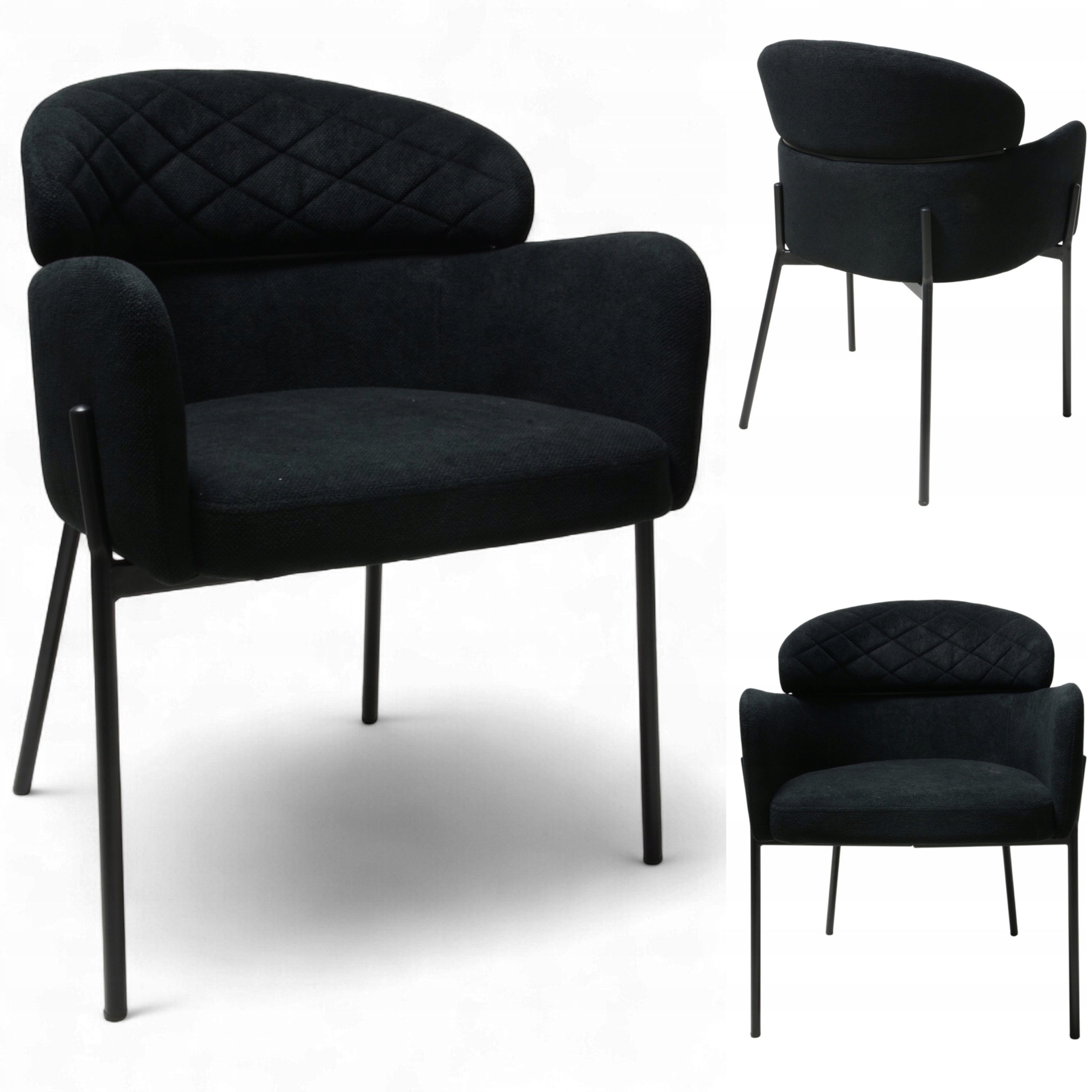 Křeslo Detroit Černé Curio Moderní Křeslo Obývací Pokoj Kuchyně Loft Glamour